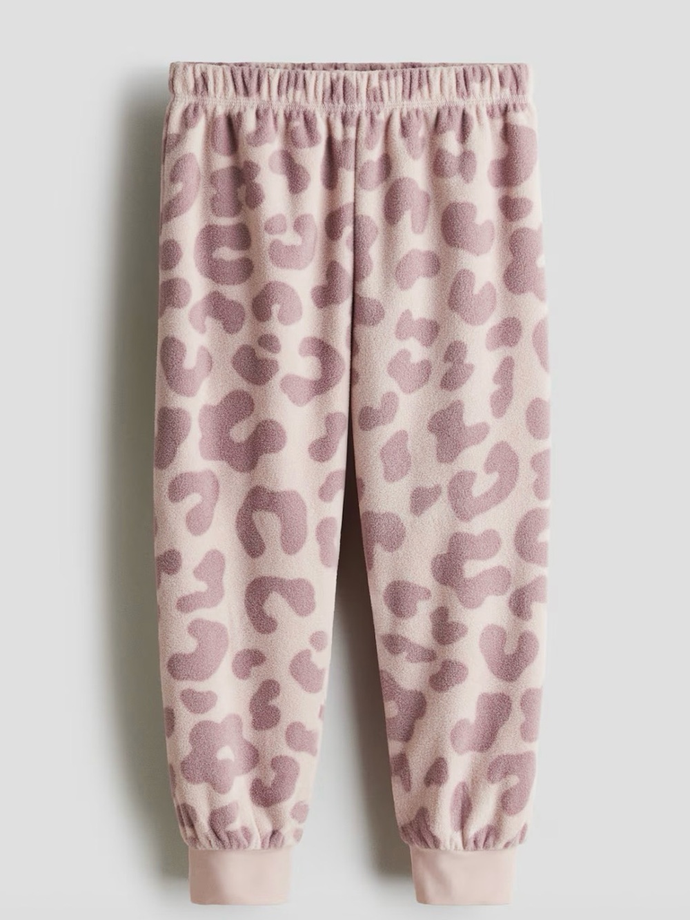 H&M Pink Leopard Plush Pajama Bottoms